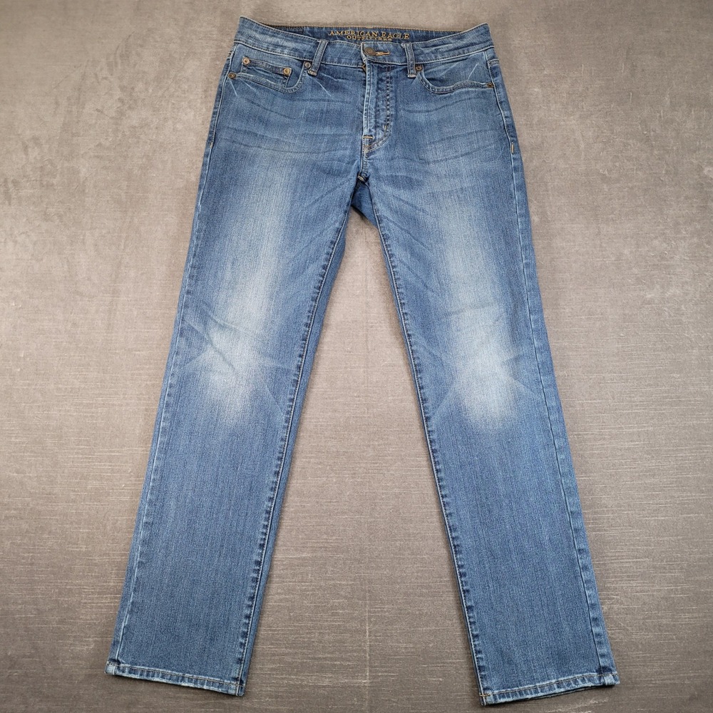American Eagle Slim Straight Jeans Mens 30x29 Blue 360 Extreme Flex Denim